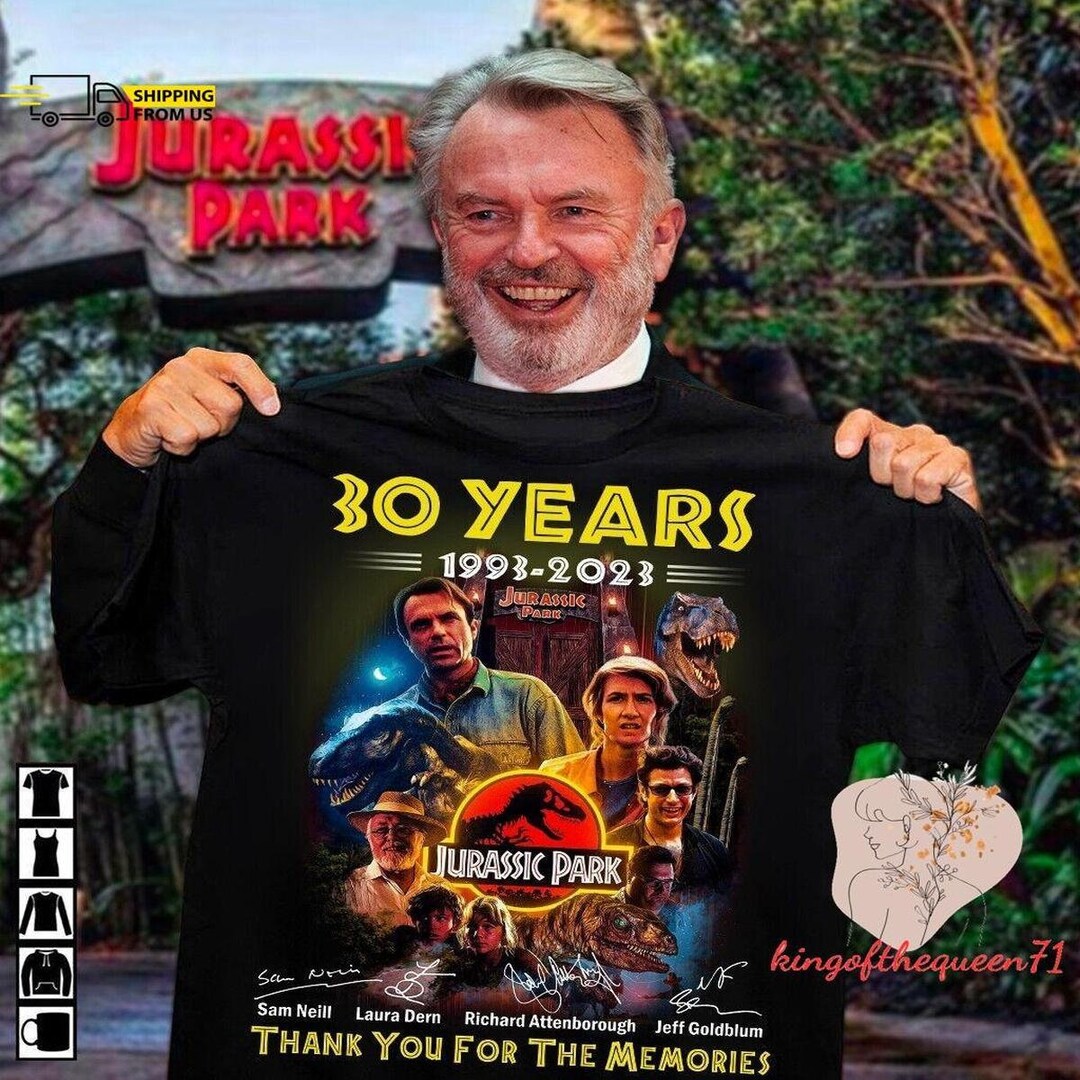 30 Years 1993 2023 Jurassic Park Tshirt T Rex Jurassic Etsy