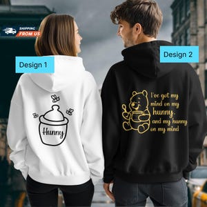 Winnie The Pooh Valentines Couple Hoodie, Pooh Shirt, Disneyland Honeymoon Trip, Disney Couple Sweatshirt, Disney Valentines Day Shirt