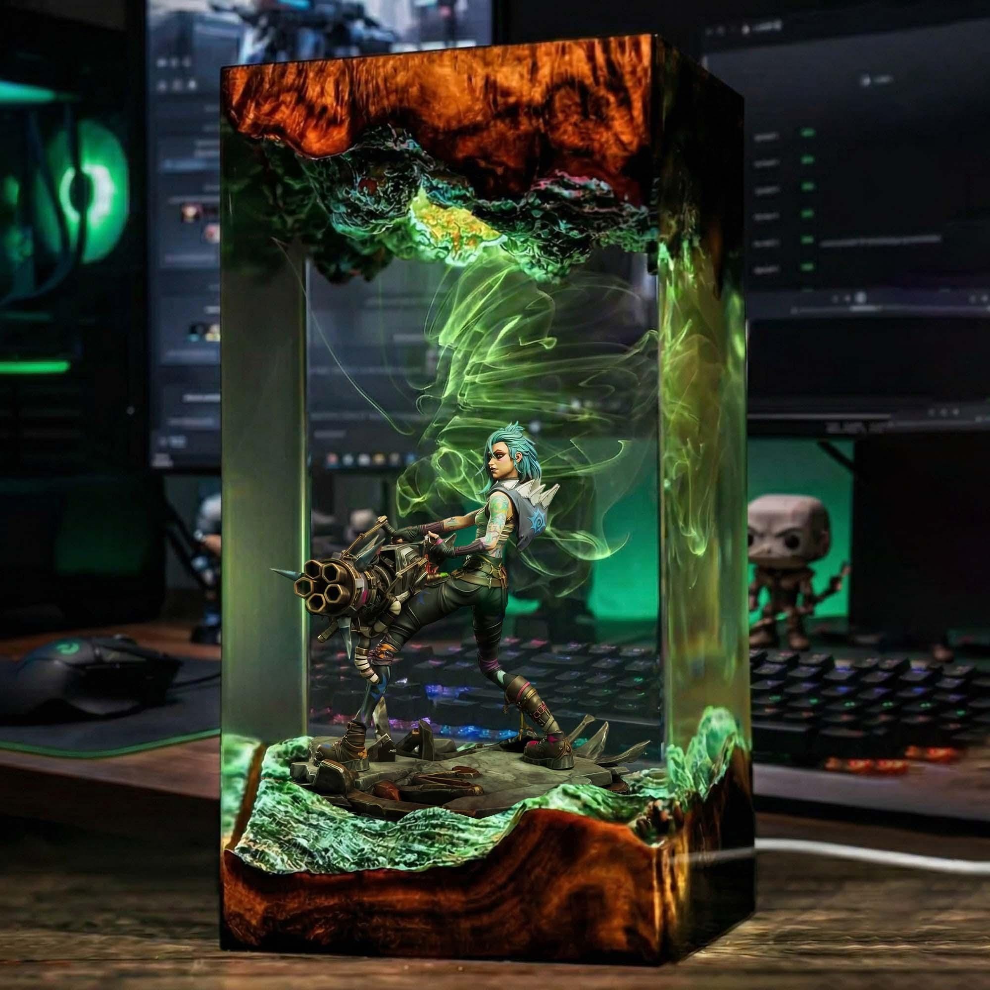 Jinx Lol Resin Lamp, League of Legends LED Night Light, LED