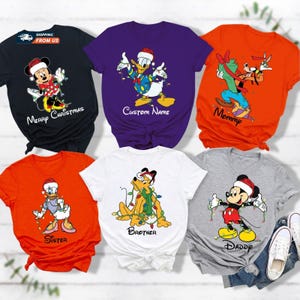 Disney Christmas Mickey And Friends Group Christmas Lights Shirt, Mickey Minnie Christmas Tees, Custom Disney Christmas Family Shirt
