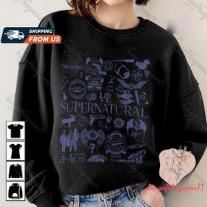 Supernatural Movie Sweatshirt, Brothers Shirt, Womens Supernatural Shirt, Tv Series Supernatur, Sam And Dean Shirt