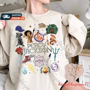 Percy Jackson And The Olympians Shirt, Camp Half Blood Shirt, Disney Crewneck Sweatshirt, Greek Mythology Shirt, Disneyland Shirt