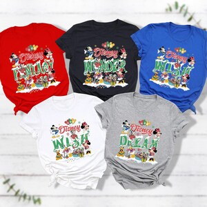 Camiseta navideña Disney Wish Fantasy Magic Dream Wonder, camiseta personalizada Very Merry Time Cruises, camiseta familiar de Mickey y sus amigos Cruise