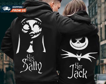 Sudadera con capucha para pareja "His Sally Her Sally", sudadera con capucha "Su Rey Su Reina", sudaderas a juego para pareja, sudaderas para él y para ella, regalo de San Valentín