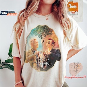 Good Omens Movie Shirt, Shirts For Men, Aziraphale Crowley Sweatshirt, Men Women Unisex Tshirt, Trending Movie Shirt, Bab Omens Shirt
