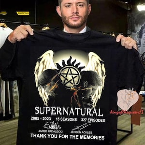 Supernatural Signatures 2005-2023 Shirt, Thank You For The Memories Movie Shirt, Dean Winchester Shirt, Dean And Sam Shirt, Trendy Tee