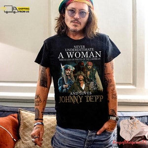 Johnny Depp T-Shirt, Never Underestimate A Woman Caribbean Shirt, Johnny Depp Tees, Johnny Depp Sweatshirt, Comfort Color Shirt