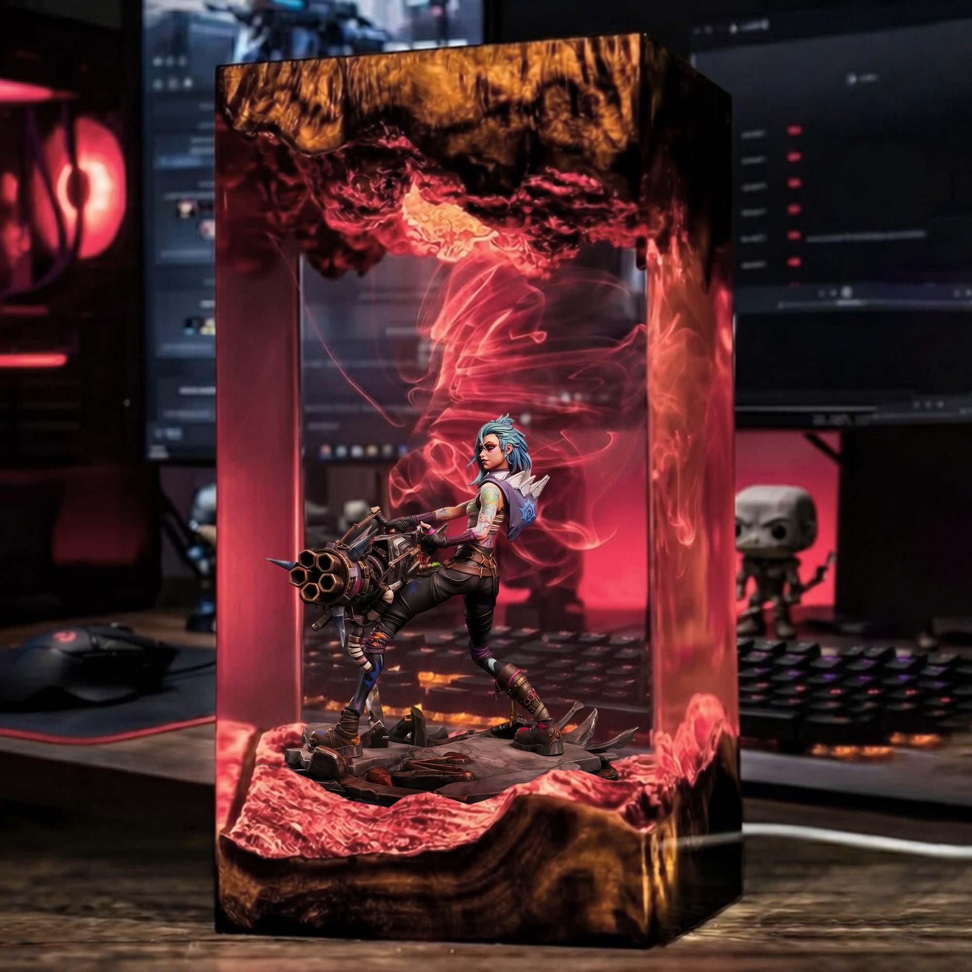 Jinx Lol Resin Lamp, League of Legends LED Night Light, LED Crystal ...