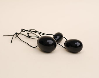 Black Obsidian Yoni Egg Set