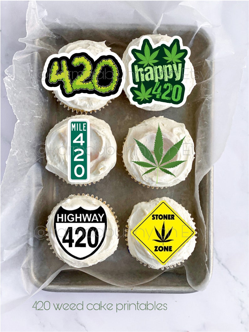 Weed Cake Topper Printables - Etsy