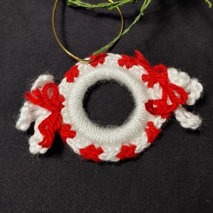 Crocheted Wrapped Candy Christmas Ornament