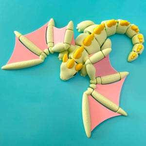 little dragon — articulated flexi print-in-place STL/3MF digital file for 3D printing