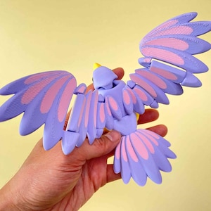kleiner Vogel — artikulierte Flexi Print-in-Ort STL/3MF digitale Datei für den 3D-Druck