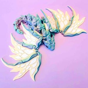 stone dragon — articulated flexi print-in-place STL/3MF digital file for 3D printing