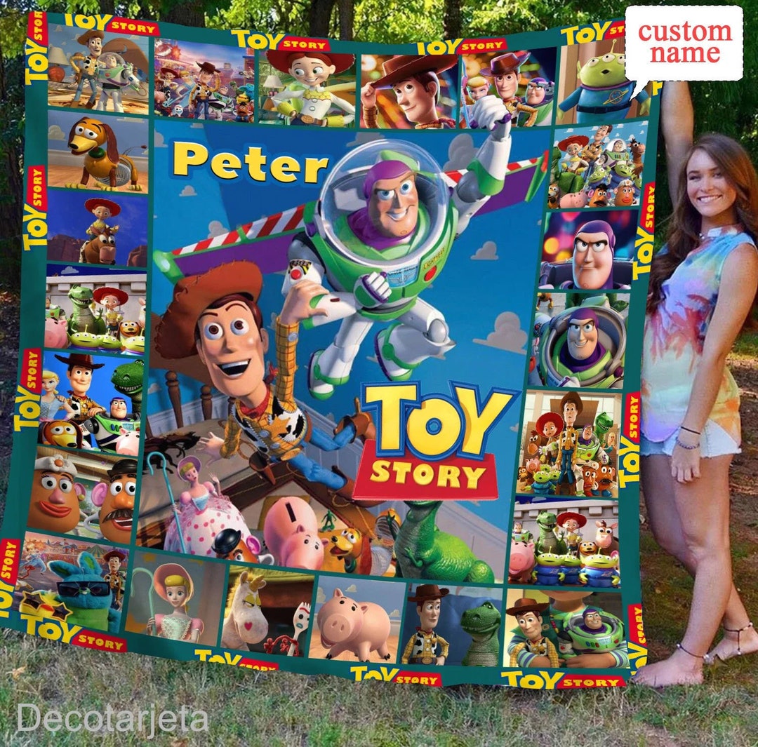 Personalized Disney Toy Story Fleece Blanket Toy Story Etsy
