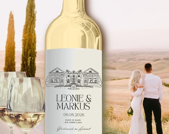 Etykieta na wino | Naklejka na butelkę wina | Ślub | Prezent | Prezent ślubny | Dekoracja ślubna etykiety na wino | Prezent na rocznicę