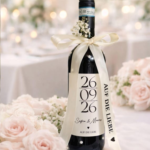 Weinetikett | Weinflaschenaufkleber | Hochzeit | Geschenk | Hochzeitsgeschenk | Hochzeitsdeko Weinetikett
