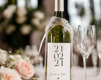 Etiqueta de vino | Etiqueta engomada de la botella de vino | boda | Regalo | Regalo de boda | Etiqueta de vino de decoración de boda.