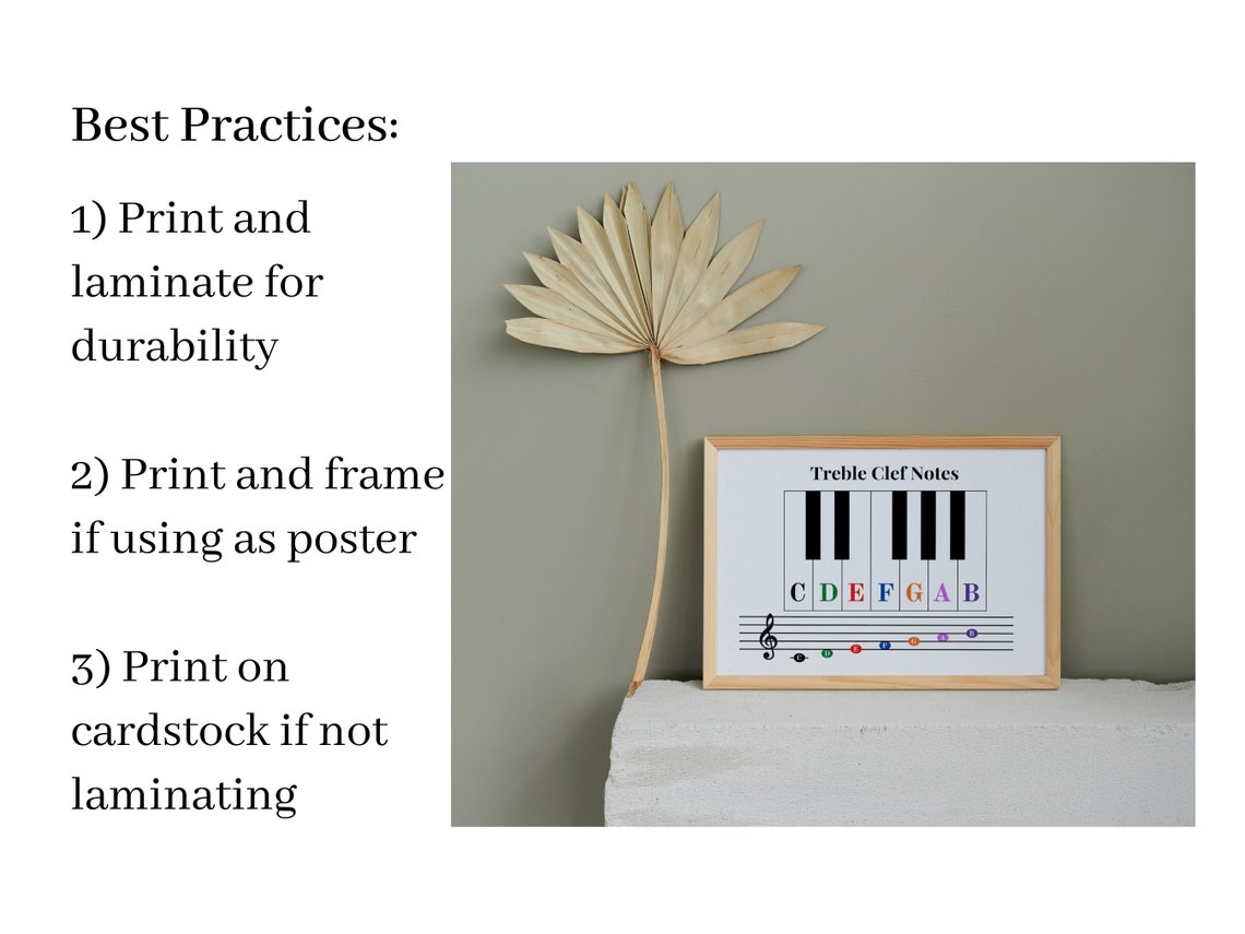 Music Note Cheat Sheet, Treble Clef, Lines and Spaces, Notes on the ...