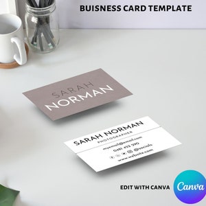 Textured Mauve business card template