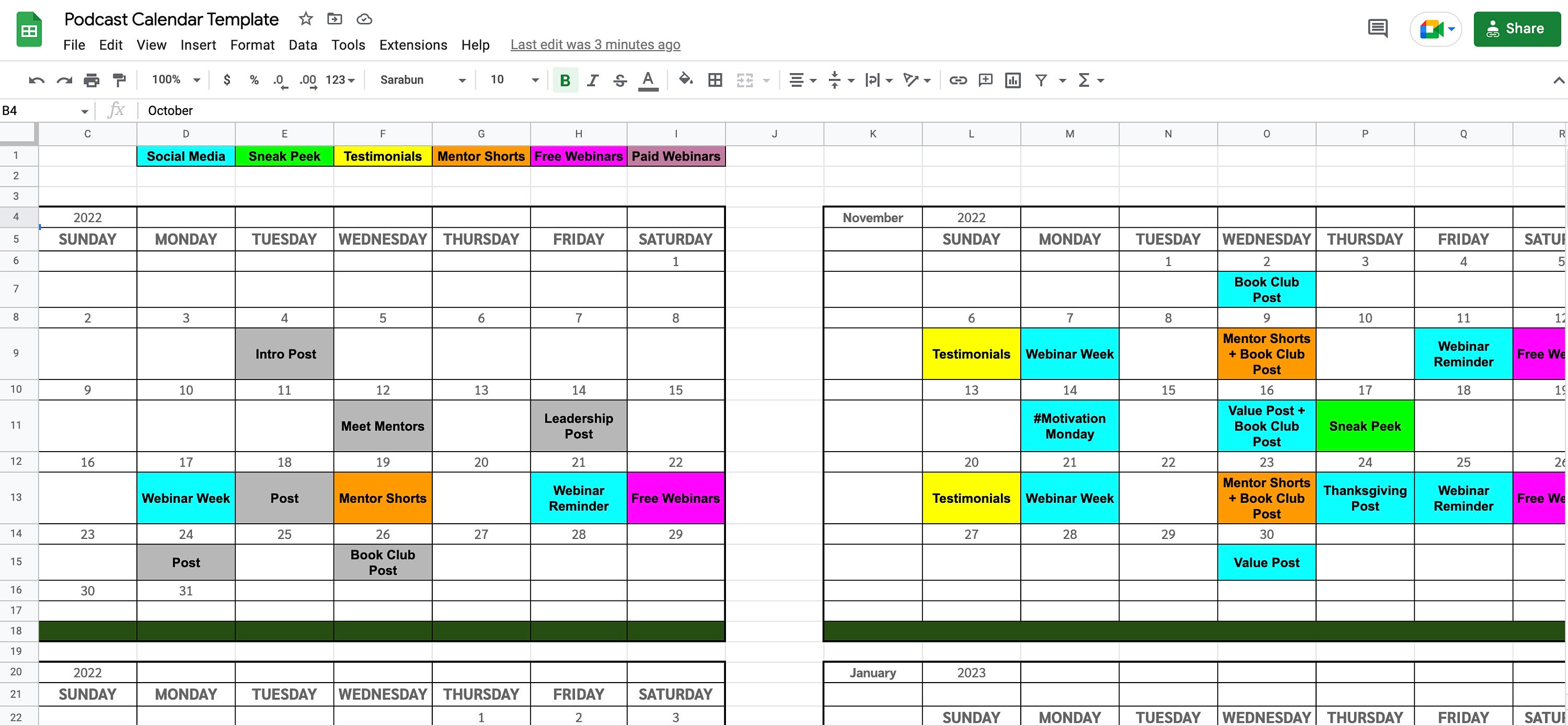 Social Media Calendar Template Etsy Social Media Calendar Template Etsy