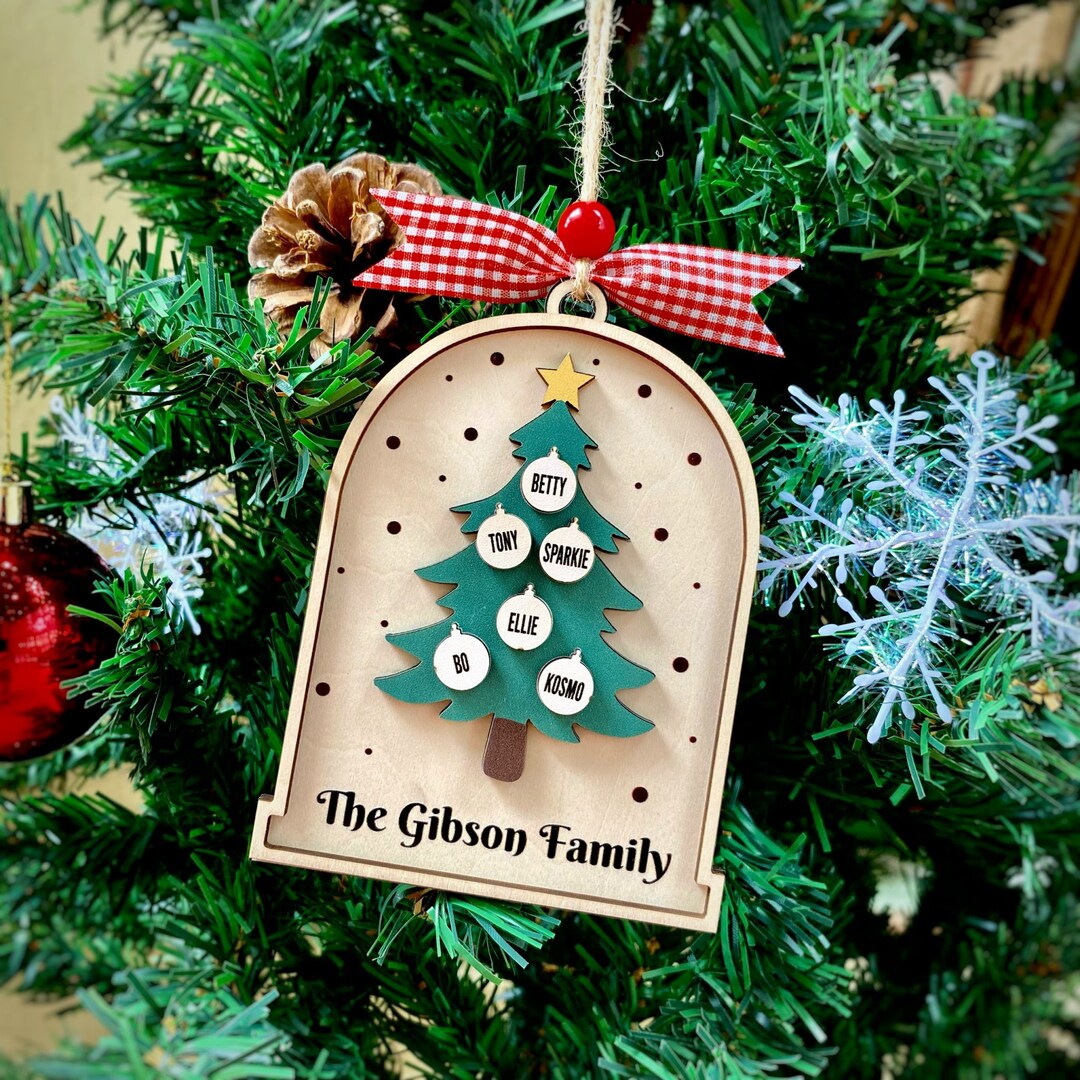 Christmas Tree Ornament Family Christmas Ornament Custom Etsy