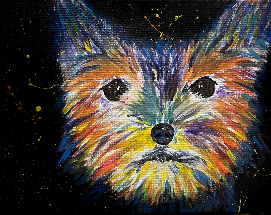 Custom Dog Painting, Acrylic Dog Painting, Abstract, Dog Portrait