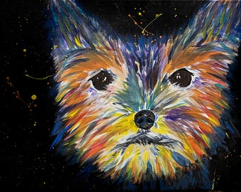 Custom Dog Painting, Acrylic Dog Painting, Abstract, Dog Portrait, Abstract Dog, Dog on Canvas, Dog Painting