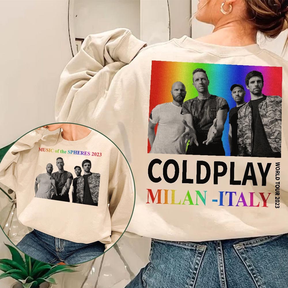 Discover Coldplay Music of the Spheres Tour 2023 Shirt, World Tour in Milan, World Tour Music 2023 T-Shirt