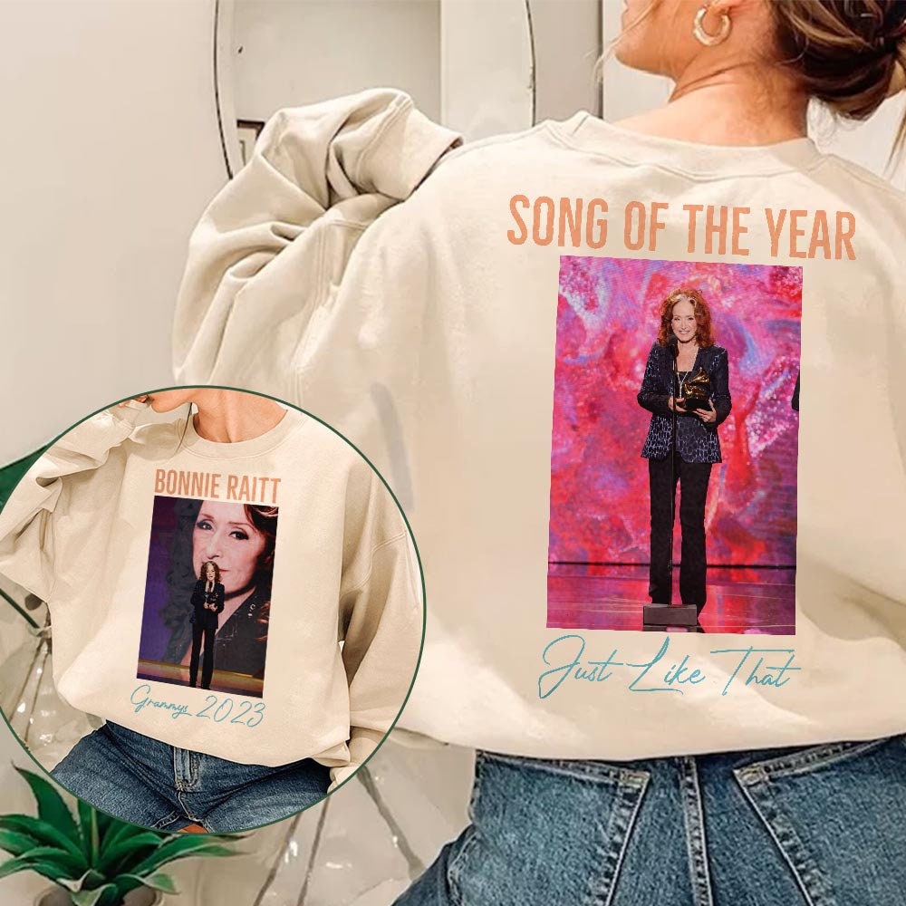 Discover The Grammys 2023, Bonnie Raitt gewinnt Song des Jahres "Just Like That" bei den Grammys 2023 Zweiseitiges Pullover