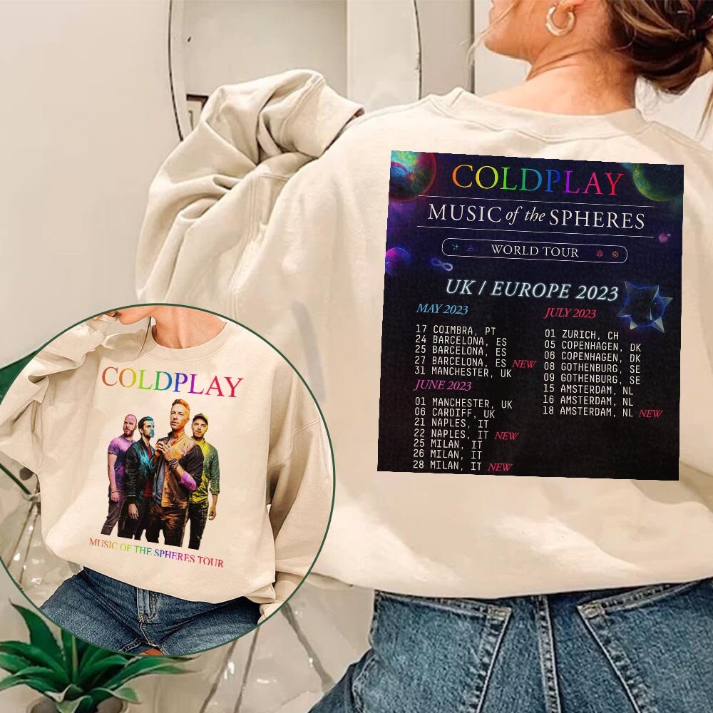 Discover Coldplay Music of the Spheres Tour 2023 Shirt, World Tour Music 2023 T-Shirt
