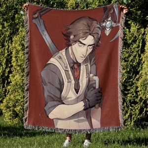 Viktor Arcane Gewebte Decke, Gaming Decke, LOL Decke, Videospiel Wandbehang, Gamer Decke, Geschenk für Spiel Liebhaber
