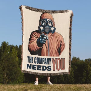 Lethal Company Woven Blanket, Video Game Tapestry, Hoarding Bug, Yippie Insect, Gaming Room Decor, Gift for Lethal Company Fan