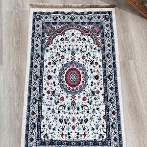 Luxury Prayer Rug, Prayer Rug For Muslim, Prayer Mat, Eid Gift, Ramadan Gift, Wedding Gift, Janamaz, Gebetsteppich