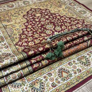 Luxury Prayer Rug, Prayer Rug For Muslim, Prayer Mat, Eid Gift, Ramadan Gift, Wedding Gift, Janamaz, Gebetsteppich