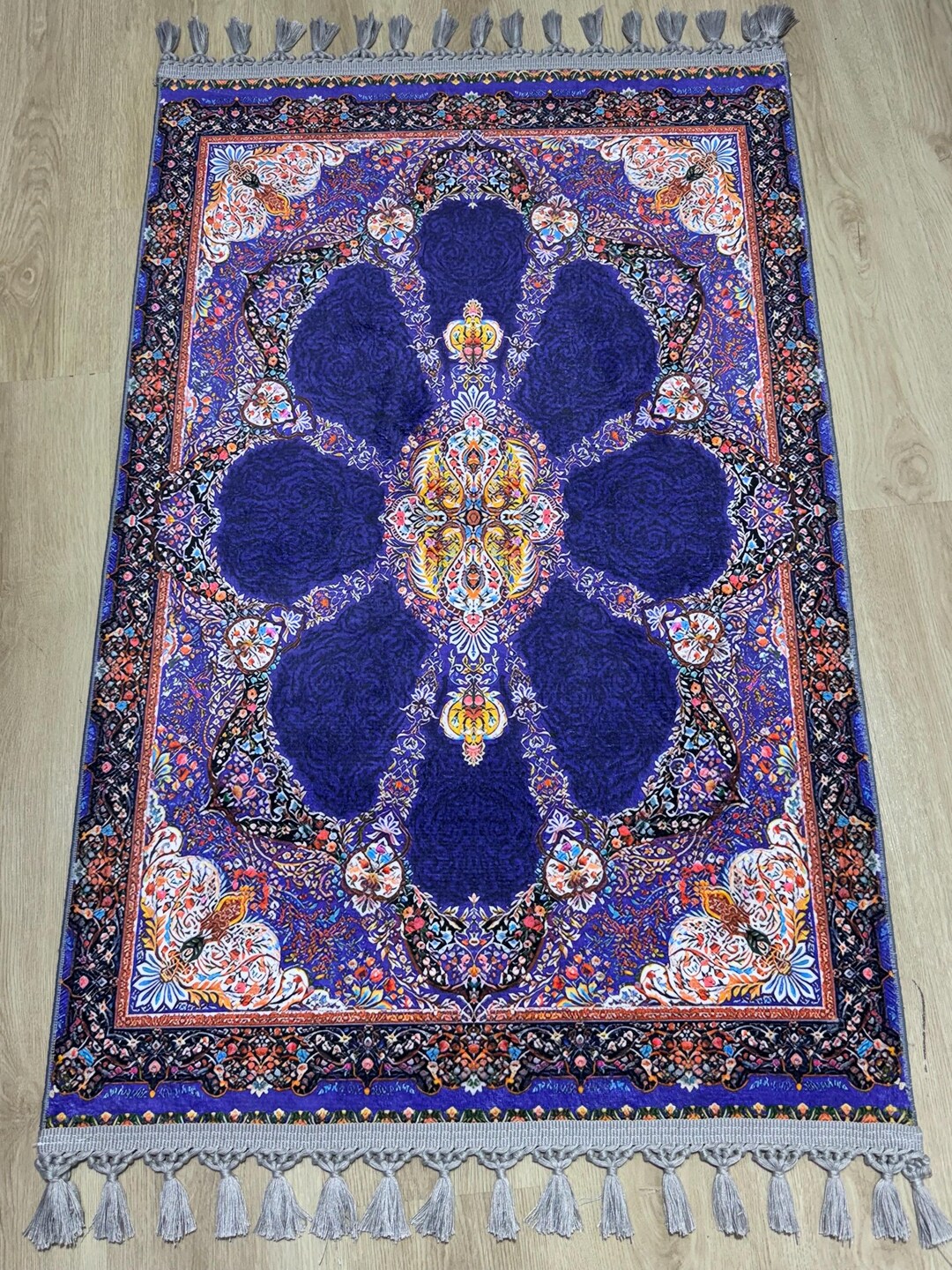 Round Islamic Rug Lux Medallion Islamic Prayer Rug - Personalized Turkish Muslim Mat ...
