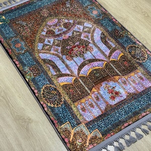 Prayer Rug For Muslim | Prayer Mat | Gebetsteppich | Luxury Prayer Rug | Janamaz | Ramadan Gift | Eid Gift | Bamboo
