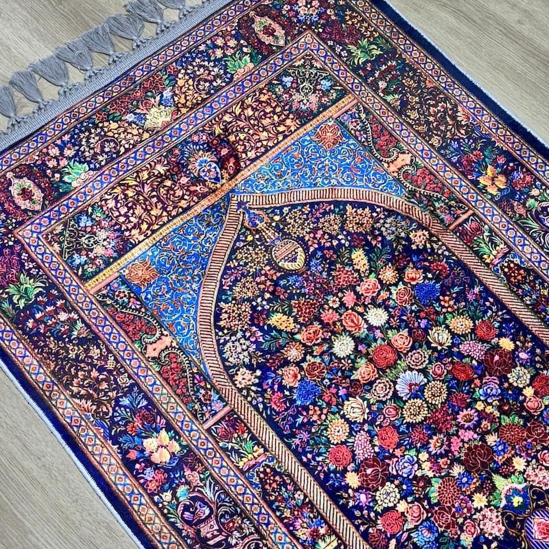 Round Islamic Rug Wool Floral Islamic Rugs - Etsy