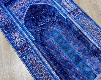 Tappetino da preghiera – Tappeto da preghiera turco islamico morbido per musulmani