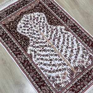 Bamboo Silk Prayer Rug |Prayer Rug For Muslim | Rug |Turkish Prayer Rug| Luxury Prayer Rug |Janamaz | Soft Prayer Rug | Prayer Silk Rug 3x4