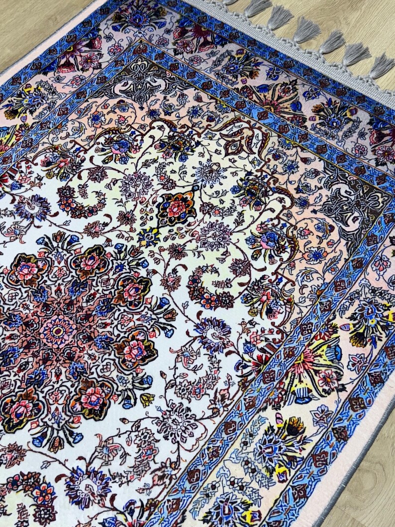 Round Islamic Rug Lux İslamic Prayer Rug - Personalized Turkish Muslim Mat -prayerroom ...