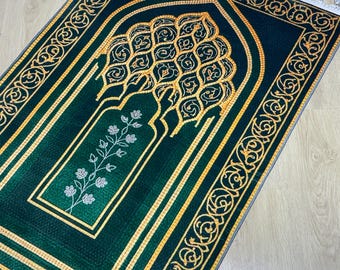 Prayer Mat – Turkish Islamic Soft Muslim Prayer Rug- Janamaz - Sejadah - Muslims Gift