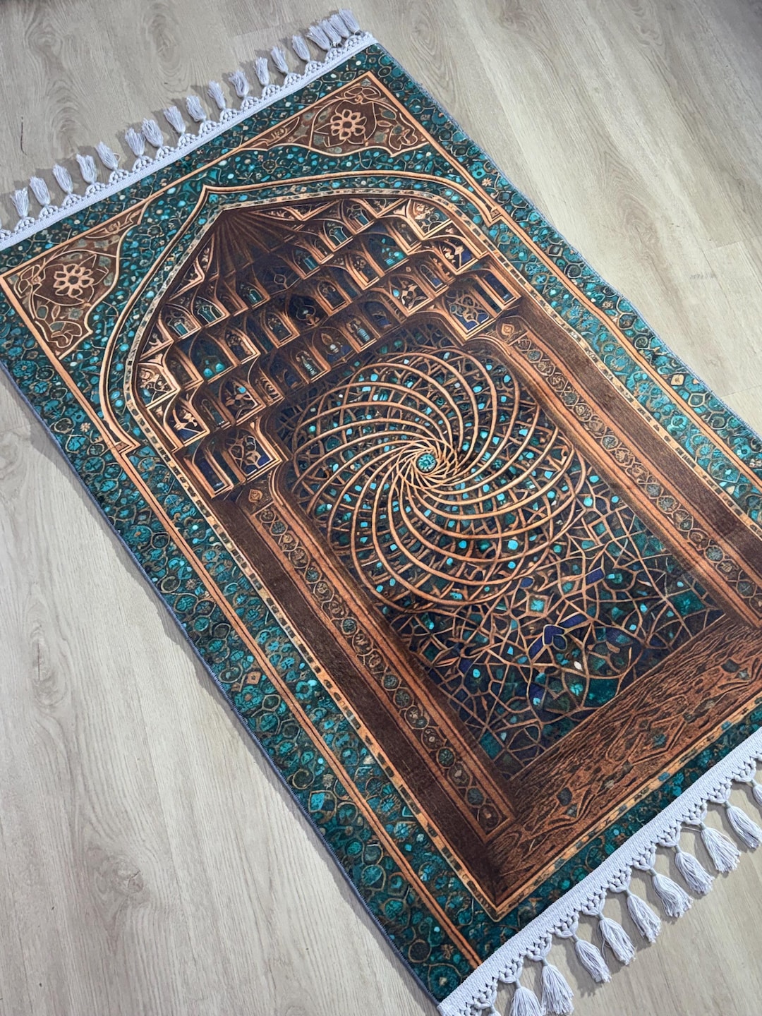 Musim Rugs Turkish Prayer Rug Soft Muslim Mat With Traditional Ottoman Design ...