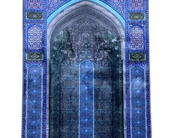 Tapis de prière personnalisé - Ultra doux et soyeux - Tapis de prière - Cadeau islamique - Gebetsteppich - Cadeaux musulmans