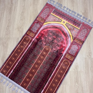 Floral Turkish Prayer Rug: Islamic Prayer Mat, Muslim Gift Personalized Turkish  Mat – Soft Islamic Rug for Daily Salah, Eid & Ramadan Gift