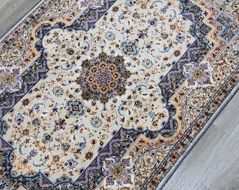 Floral Gebetsteppich, Teppich im türkischen Stil, Weicher Islamischer Geschenk- Ramadan Gebetsraum - Salah - Matte