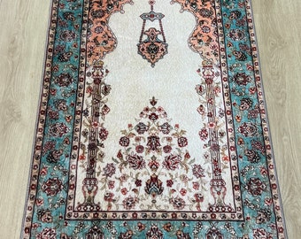 Prayer Rug For Muslim | Prayer Mat | Gebetsteppich | Luxury Prayer Rug | Janamaz | Ramadan Gift | Eid Gift | Bamboo