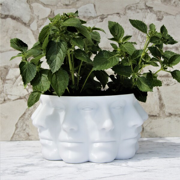 Faces flower pots Etsy.de