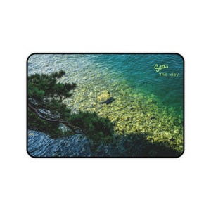 Tappetino da scrivania stampato per gli amanti della spiaggia, idea regalo per gli amanti della spiaggia, decorazione per l'ufficio, tappetino da scrivania a tema mare, regali per l'ufficio, regali a tema vacanza, 2 misure