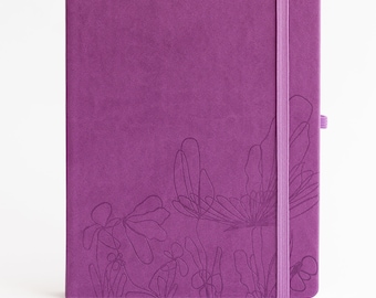Blossom Book A5 Dot Grid Journal med inbunden vegansk läderpärm